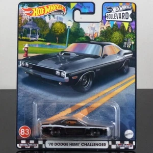 Hot Wheels Premium Boulevard 83 '70 Dodge Hemi Challenger black CARDED SEALED - Picture 1 of 1