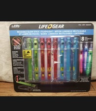 LIFE+GEAR Reusable Glow Stick & Flashlight Combo 8-Pack