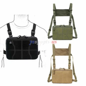 Bolsa de aparejo de pecho de combate de caza táctica Molle bolsa frontal oculta paquete de kit de reconocimiento - Imagen 1 de 14