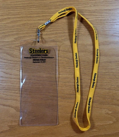 PITTSBURGH STEELERS Inaugural Game At Heinz Field 2001 Ticket Holder & Lanyard Cover