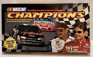 NASCAR champions board game Jeff Gordon dale Earnhardt Milton Bradley Age 8 & Up