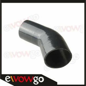 3.5" To 2.5'' ID 45 Degree Silicone Hose Reducer Turbo Intercooler Coupler Pipe - Picture 1 of 5