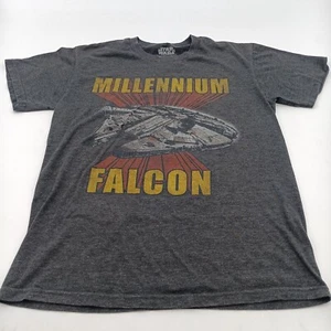 Star Wars T Shirt Mens Small Gray Millennium Falcon Graphic Tee - Picture 1 of 6