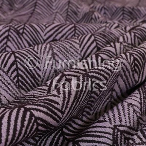 New Chenille Quality Woven Modern Leaf Floral Pattern Purple Upholstery Fabric - Picture 1 of 5
