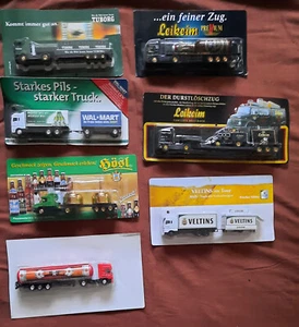 Sieben Bier-Truck-Modelle verschiedener Brauereien, z. B. Tuborg, Hösl, Veltins, - Bild 1 von 1