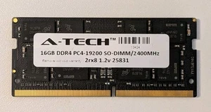 A-Tech 16GB DDR4 2400 MHz PC4-19200 SODIMM 260-Pin 2Rx8 Laptop Memory RAM - Photo 1/4