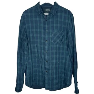 Rag & Bone Button Down Classic Fit Shirt Mens XL Blue Green Long Sleeve - Picture 1 of 7