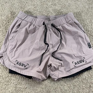 ASRV Shorts Mens Large Purple Tetra-Lite Liner Running Training Gym Athletic - Picture 1 of 12