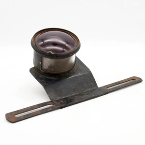 CM Hall Co Solar Type B Original License Tail Light Antique Car Lamp Bracket - Picture 1 of 11