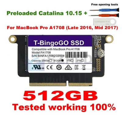 512GB PCIe NVMe SSD For 2016 2017 13 MacBook Pro A1708 AP1024J EMC 2978 EMC3164 - Image 1 of 4