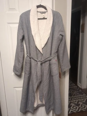 Levi's Levi Strauss x цель женщин M/L шерпа зимний халат новый с ярлыками серый полоски - Изображение 1 из 4