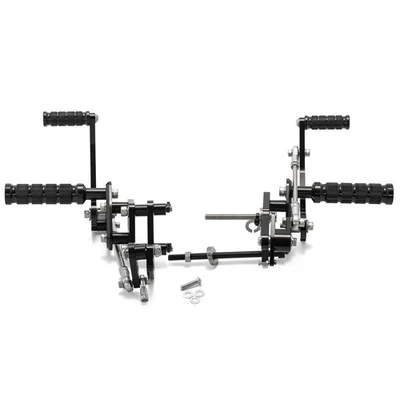 Black Aluminum CNC 7 Inches Footpegs Forward Controls for Honda VTX 1800C 1800F - Image 1 of 4