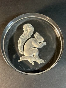 Val St Lambert Eichhörnchen 3,25" Glas Briefbeschwerer - Bild 1 von 13