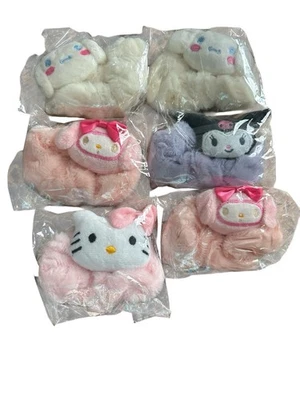 Lote de 6 corbatas de felpa Scrunchie Sanrio Melody Kuromi Hello Kitty Cinnamoroll Foto 1 de 2