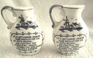 Paar Linkshänder Salz & Pfefferstreuer mit "buntem Colorado" Motiv / Japan - Bild 1 von 4