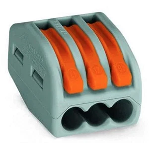 WAGO 222-413 Push-In Connector,Gray,0.81",600V 798HP1 - Picture 1 of 1