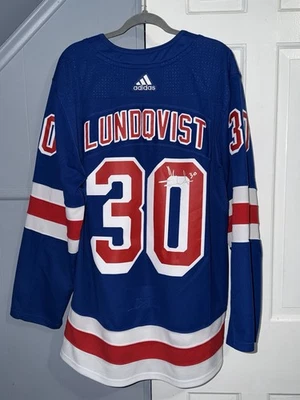 Camiseta deportiva Adidas New York Rangers Henrik Lundqvist para hombre cosida talla 54 Foto 1 de 4