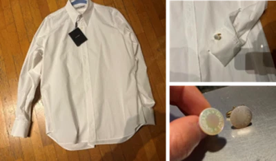 Camicia Dolce&Gabbana con gemelli madreperla tg.XL -70% SALE cufflinks shirt D&G - Immagine 1 di 4