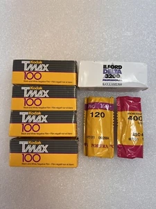 KODAK TMX 100 ILFORD DELTA 3200 PORTRA 120 Black & White Film Expired Lot - Picture 1 of 9