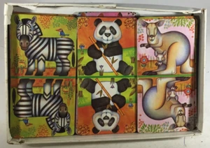 Juguetes Discovery Animal Dominos piezas de cartón pesadas de dos caras de colección 1984 - Imagen 1 de 5
