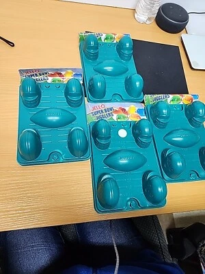 Jell-O Footballs and Helmets Super Bowl Jigglers Molds  - SET of 8 W/ Directions - Image 1 of 4