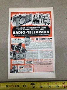 1954 Sprayberry Radio & Television TV service/repair training--vintage '54 ad - Picture 1 of 1
