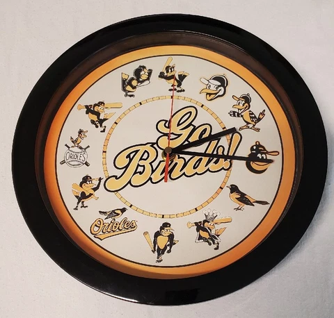 Vintage Preowned 1966 World Champions Orioles 11.25" Wall Clock MLB Cover
