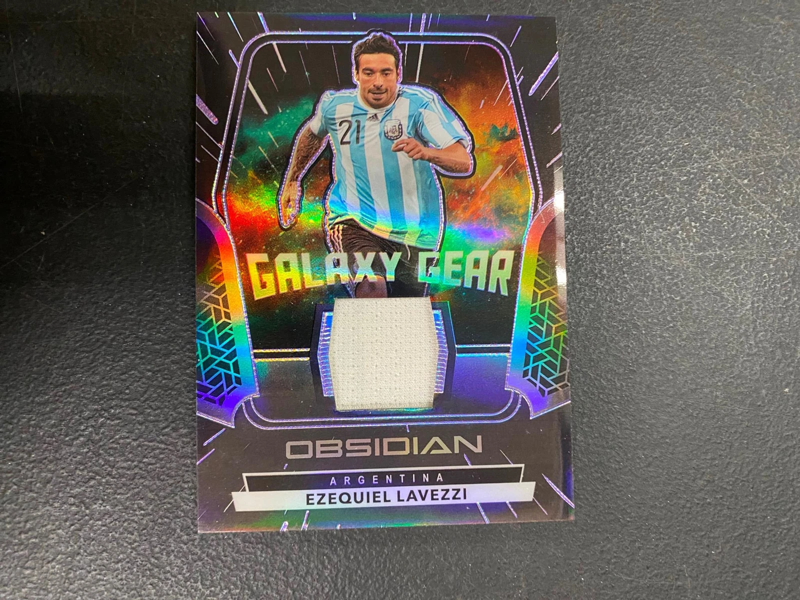 Ezequiel Lavezzi 2020/21 Obsidian Galaxy Gear Jersey Relic #32/75 Argentina A23