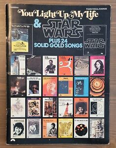 Vintage 70s You Light Up My Life & Star Wars Sheet Music Piano Book 1977 Nice