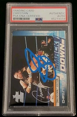 Christian Signed 2002 Fleer WWE RAW vs SmackDown Card PSA AUTO WWE/AEW Legend - Image 1 of 2