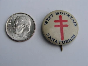 1930'S WEST MOUNTAIN SANATORIUM SCRANTON PA WHITEHEAD HOAG RED CROSS PIN HAUNTED - Picture 1 of 8