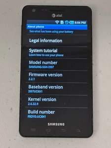 Samsung Infuse 4G SGH-i997 AT&T 16GB Cell Phone Used Tested - Picture 1 of 6