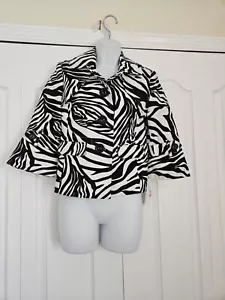 NWT Rafaella Sz Small Petite Zebra Print Blazer/Jacket Retail $86 - Picture 1 of 12
