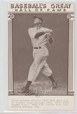 1977 Exhibits Baseball's Great Hall of Fame Reprints Dark Brown Ink Rudy York