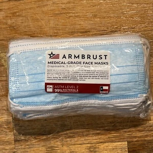 ARMBRUST Medical 3ply Face Mask Pack ASTM Level-2 MADE IN USA Single Use - Bild 1 von 5
