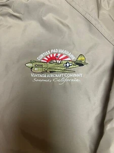 Curtiss P-40 Warhawk Vintage Aircraft Company  Sonoma California Nylon Jacket XL - Picture 1 of 7