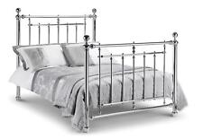 KING SIZE BED CHROME PLATED STEEL BED FRAME RAIL DESIGN EMPRESS MODERN 150CM 5FT