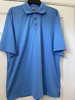 Kirkland Signature Men’s Performance Polo Shirt, Size Large, Blue, Poly/Spandex - Image 1 of 4