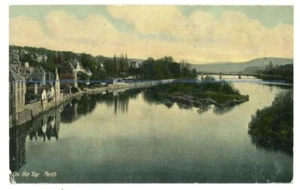 On The Tay, Perth, Scotland. Postcard by Davidson, posted 1918 - Picture 1 of 2