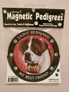 Pet Gifts USA Magnetic Pedigrees Dog Magnet - Saint Bernard My Best Friend - Picture 1 of 1