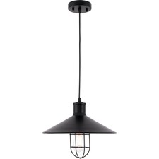 CHANDELIER BLACK IRON PENDANT KITCHEN ISLAND HALLWAY CEILING LAMP 1 LIGHT 14.2"