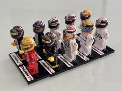 F1 Minifigure Lewis Hamilton History mclaren - mercedes - ferrari - Immagine 1 di 2