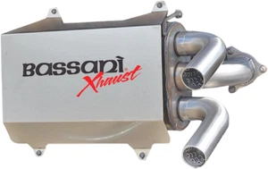 Bassani Stainless Steel Slip on Exhaust Muffler 2016-2018 Polaris RZR Turbo XP - Picture 1 of 3