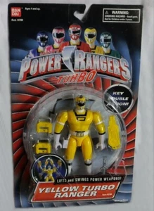 Power Rangers Turbo Yellow Key Double Action Ranger Factory Sealed New 1997 - Picture 1 of 6