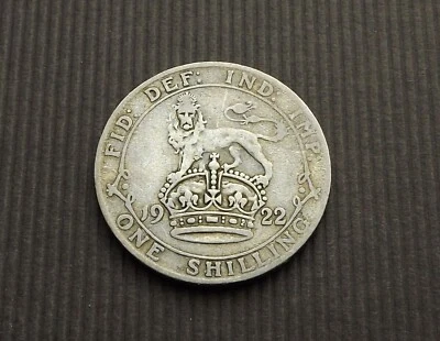Great Britain UK 1922 Shilling George V. Silver F CA396 - Image 1 of 2