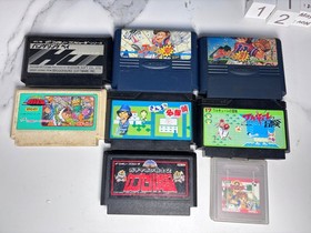 Nintendo Famicom Game FC NES Japan 7 lots and 1 game box card not tested