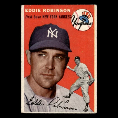 Eddie Robinson #62 1954 Topps New York Yankees Baseball Card MLB EX - Image 1 of 3