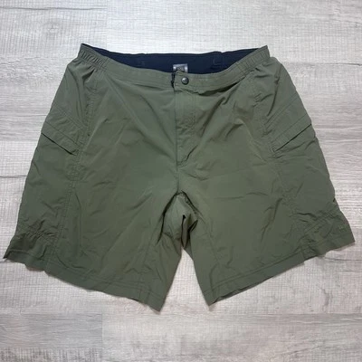 Pantalones Cortos de Senderismo REI Para Hombre Talla Grande 9" Verde Frontal Plano Bolsillo Corte Mezcla de Nailon Foto 1 de 4