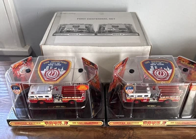 Code 3 Collectibles FDNY Centennial Set With Patches - Two Trucks New in Box - Image 1 of 4