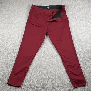 Pantalones chinos Lulaore para mujer talla 38 (38x29) pierna recta elásticos rendimiento rojo - Imagen 1 de 11